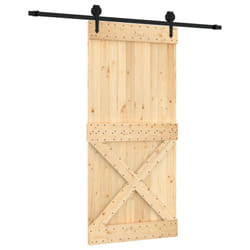 vidaXL Sliding Door with Hardware Set Interior Door Barn Door Solid Wood Pine