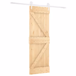 vidaXL Sliding Door with Hardware Set Interior Door Barn Door Solid Wood Pine
