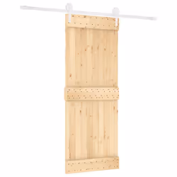 vidaXL Sliding Door with Hardware Set Interior Door Barn Door Solid Wood Pine
