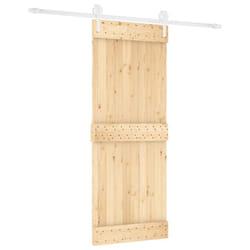 vidaXL Sliding Door with Hardware Set Interior Door Barn Door Solid Wood Pine