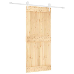 vidaXL Sliding Door with Hardware Set Interior Door Barn Door Solid Wood Pine