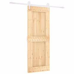 vidaXL Sliding Door with Hardware Set Interior Door Barn Door Solid Wood Pine