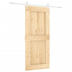vidaXL Sliding Door with Hardware Set Interior Door Barn Door Solid Wood Pine