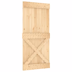 vidaXL Sliding Door with Hardware Set Interior Door Barn Door Solid Wood Pine - Additional view 2