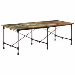 vidaXL Dining Table Dining Room Kitchen Dinner Table Solid Wood Reclaimed