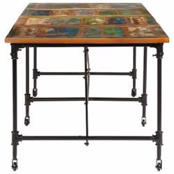 vidaXL Dining Table Dining Room Kitchen Dinner Table Solid Wood Reclaimed