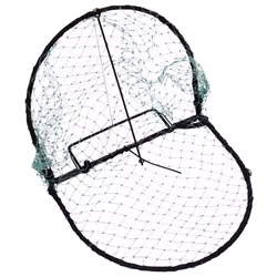 vidaXL Bird Trap Humane Live Hunting Cage Trap for Small Birds Green Steel - 30 cm