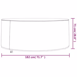 vidaXL Garden Furniture Covers Outdoor Furniture Cover 2pcs 420D Oxford Fabric - 182 x 71 cm