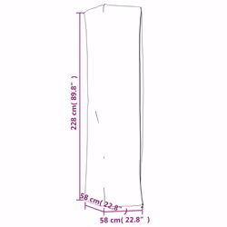 vidaXL Heater Covers Protect Cover 2 pcs Pyramid Shaped 420D Oxford Fabric - 58 x 58 x 228 cm