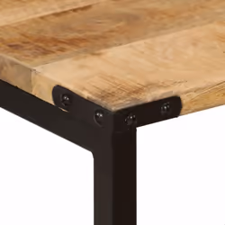 vidaXL Nesting Coffee Tables Nestinge Table 3 pcs Solid Wood Mango and Iron - Additional view 5