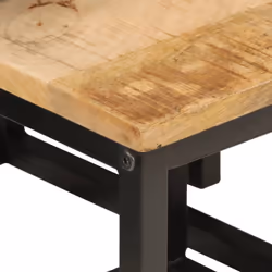 vidaXL Nesting Coffee Tables Nestinge Table 3 pcs Solid Wood Mango and Iron - Additional view 5