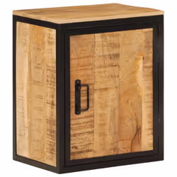 vidaXL Bathroom Cabinet Storage Vanity Unit Cupboard Solid Wood Mango and Iron - Additional view 10