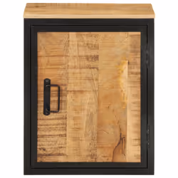 vidaXL Bathroom Cabinet Storage Vanity Unit Cupboard Solid Wood Mango and Iron - Additional view 2