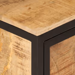 vidaXL Bathroom Cabinet Storage Vanity Unit Cupboard Solid Wood Mango and Iron - Additional view 5