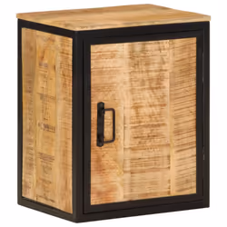 vidaXL Bathroom Cabinet Storage Vanity Unit Cupboard Solid Wood Mango and Iron - Additional view 9