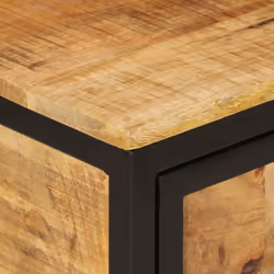 vidaXL Bathroom Cabinet Storage Vanity Unit Cupboard Solid Wood Mango and Iron - Additional view 5