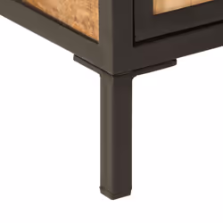 vidaXL Bathroom Cabinet Storage Vanity Unit Cupboard Solid Wood Mango and Iron - Additional view 7