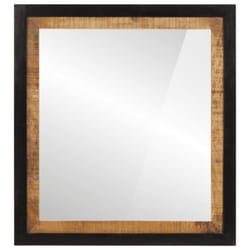 vidaXL Bathroom Mirror Wall-mounted Vanity Mirror Glass and Solid Wood Mango