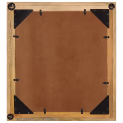 vidaXL Bathroom Mirror Wall-mounted Vanity Mirror Glass and Solid Wood Mango - Additional view 2