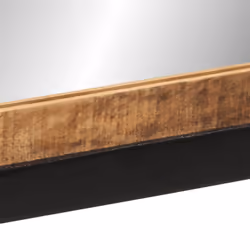 vidaXL Bathroom Mirror Wall-mounted Vanity Mirror Glass and Solid Wood Mango - Additional view 4