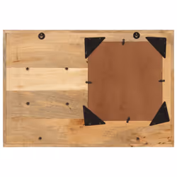 vidaXL Mirror with Shelves Bathroom Wall Mirror Glass and Solid Wood Mango