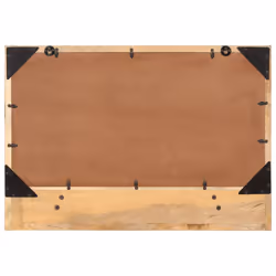 vidaXL Mirror with Shelf Bath Mirror Wall Mirror Glass and Solid Wood Mango