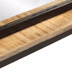 vidaXL Mirror with Shelf Bath Mirror Wall Mirror Glass and Solid Wood Mango - Additional view 4