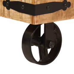 vidaXL Clothes Rack with Wheels Coat Garment Rack Solid Wood Mango and Iron - Additional view 6