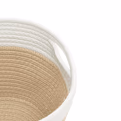 vidaXL Storage Baskets Laundry Washing Basket Laundry Hamper 2 pcs Cotton - beige - Additional view 6