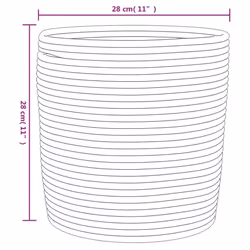 vidaXL Storage Baskets Washing Bin Laundry Basket 2 pcs Brown and White Cotton - Additional view 3