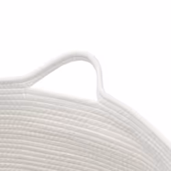 vidaXL Laundry Basket Laundry Hamper Bin Laundry Sorter Grey and White Cotton - Additional view 5
