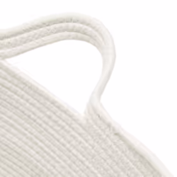 vidaXL Laundry Basket Laundry Hamper Bin Laundry Sorter Grey and White Cotton - Additional view 5
