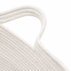 vidaXL Laundry Basket Laundry Hamper Bin Laundry Sorter Beige and White Cotton - Additional view 5