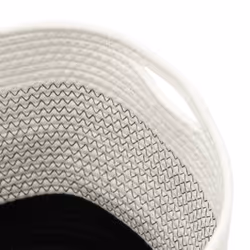 vidaXL Storage Baskets Washing Bin Laundry Basket 2 pcs White and Black Cotton - Additional view 5