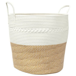 vidaXL Storage Basket Laundry Basket Washing Basket Laundry Hamper Cotton - brown, 43 x 38 cm