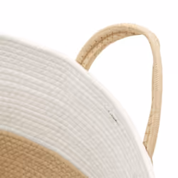 vidaXL Storage Basket Laundry Basket Washing Basket Laundry Hamper Cotton - beige, 51 x 33 cm - Additional view 5