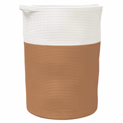 vidaXL Storage Basket Laundry Basket Washing Basket Laundry Hamper Cotton - brown