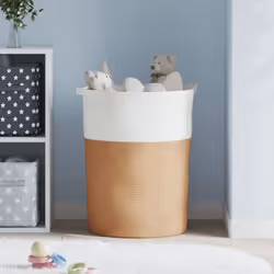 vidaXL Storage Basket Laundry Basket Washing Basket Laundry Hamper Cotton - brown