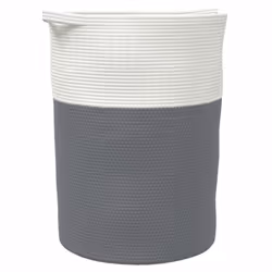 vidaXL Storage Basket Laundry Basket Washing Basket Laundry Hamper Cotton - grey