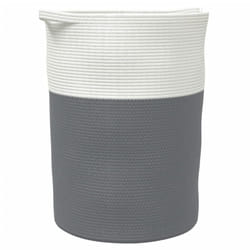 vidaXL Storage Basket Laundry Basket Washing Basket Laundry Hamper Cotton - grey