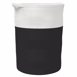 vidaXL Storage Basket Laundry Basket Washing Basket Laundry Hamper Cotton - black
