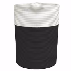 vidaXL Storage Basket Laundry Basket Washing Basket Laundry Hamper Cotton - black