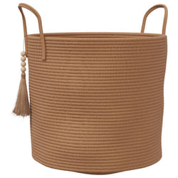 vidaXL Storage Basket Laundry Basket Washing Basket Laundry Hamper Cotton - brown