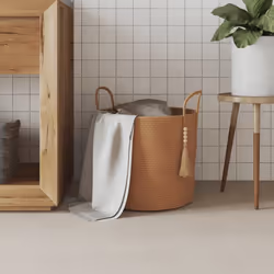vidaXL Storage Basket Laundry Basket Washing Basket Laundry Hamper Cotton - brown