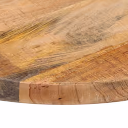 vidaXL Table Top Replacement Board Dining Table Top Wooden Furniture Top Round - natural, 40 x 1.5 cm/ Solid rough mango wood - Additional view 5