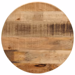 vidaXL Table Top Replacement Board Dining Table Top Wooden Furniture Top Round - natural, 40 x 2.5 cm/ Solid rough mango wood