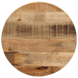 vidaXL Table Top Replacement Board Dining Table Top Wooden Furniture Top Round - natural, 40 x 2.5 cm/ Solid rough mango wood