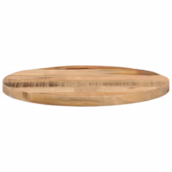 vidaXL Table Top Replacement Board Dining Table Top Wooden Furniture Top Round - natural, 40 x 2.5 cm/ Solid rough mango wood