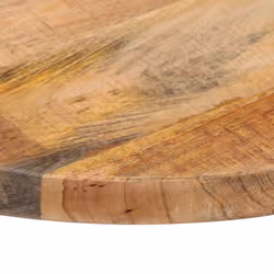 vidaXL Table Top Replacement Board Dining Table Top Wooden Furniture Top Round - natural, 40 x 3.8 cm/ Solid rough mango wood - Additional view 5