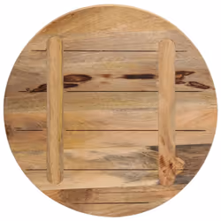 vidaXL Table Top Replacement Board Dining Table Top Wooden Furniture Top Round - natural, 50 x 2.5 cm/ Solid rough mango wood - Additional view 4